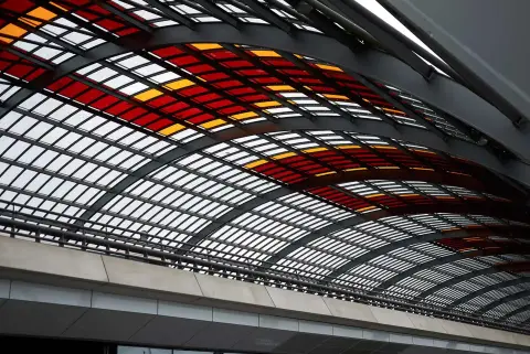 Verri&egrave;re de la gare centrale d'Amsterdam