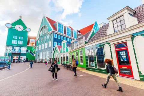 Maisons traditionnelles de la r&eacute;gion de Zaan &agrave; Zaandam